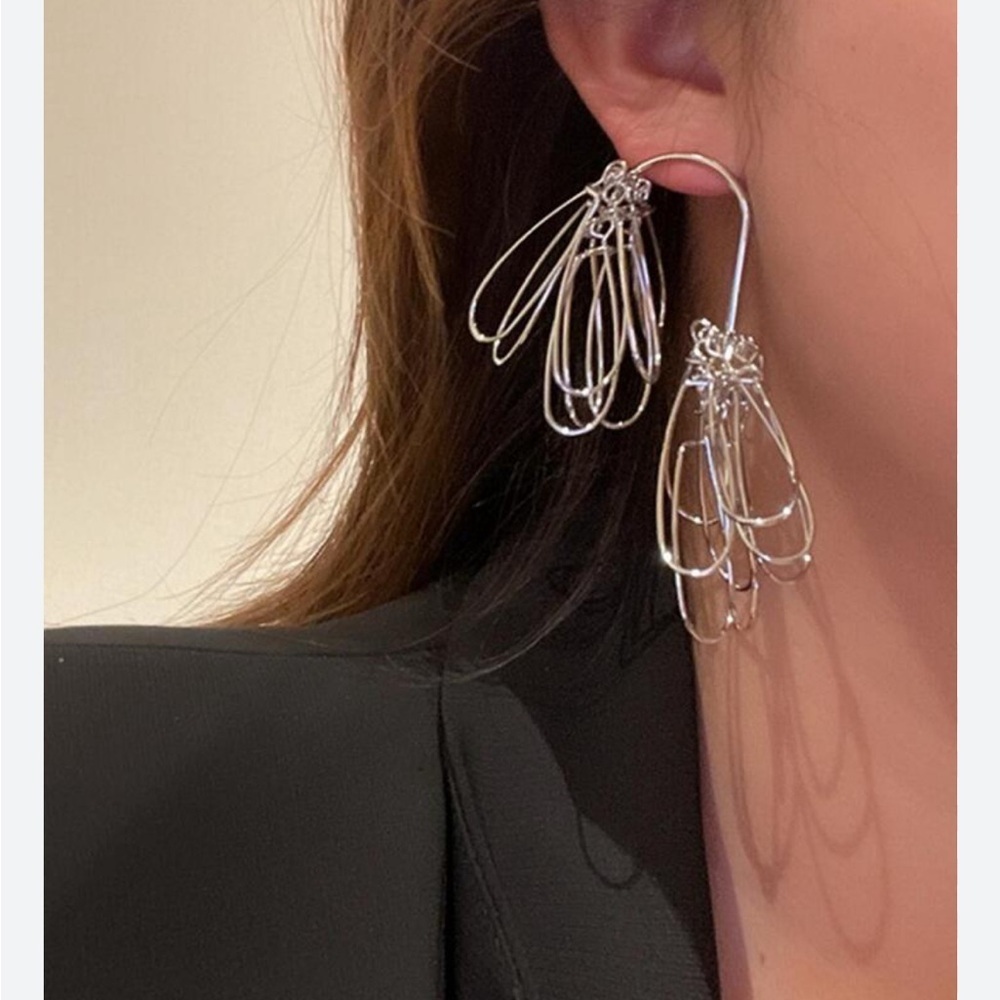 Silver Drop Earrings - Picture 5 of 13